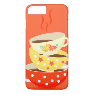 Coque iPhone 8 Plus/7 Plus Tasses à thé vintage rétro art fantastique