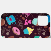 Coques Case-Mate iPhone Tasses et cupcakes pour amateurs de café (Verso (horizontal))