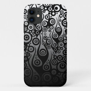 Coques Pour iPhone Tatouage Motif ART - flammes et cercles noirs