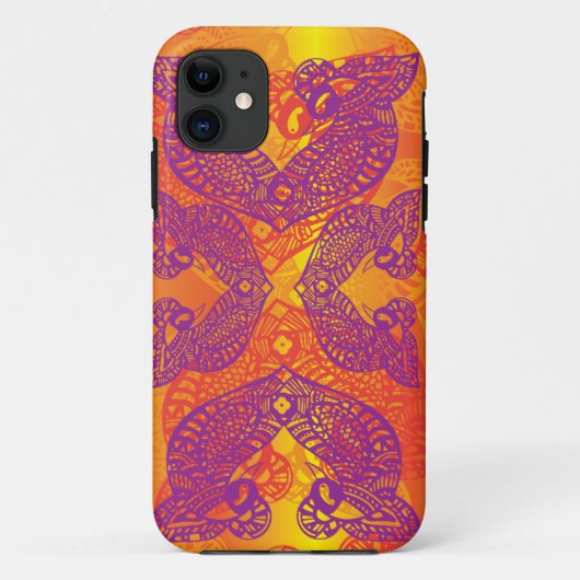 Coques Case-Mate iPhone Tatouage tribal d'oiseau (Dos)