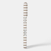 Coques Case-Mate iPhone Taupe Chaud & Blanc Rayures Horizontales Mignonnes (Verso / Droite)
