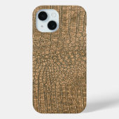 Coques Case-Mate iPhone Taupe moderne Croc Cuir Texture (Verso)