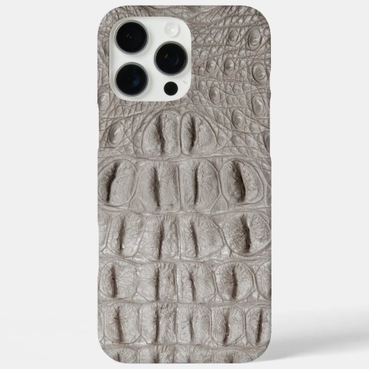 Coques Case-Mate iPhone Taupe moderne Croc Cuir Texture (Verso)