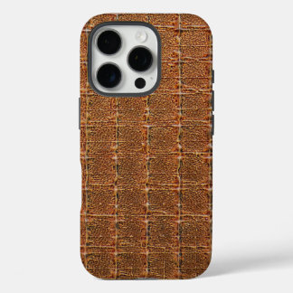 Coques iPhone 16 Pro Taupe moderne Croc Cuir Texture