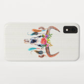 Coques Case-Mate iPhone Taureau Aquarelle Fleurs colorées (Dos (Horizontal))