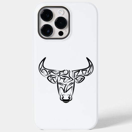 Coques Case-Mate iPhone Taureau tribal noir et blanc / Ox (Verso)