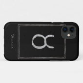 Coques Case-Mate iPhone Taurus martelé argent stylisé étoile astrologie (Dos (Horizontal))