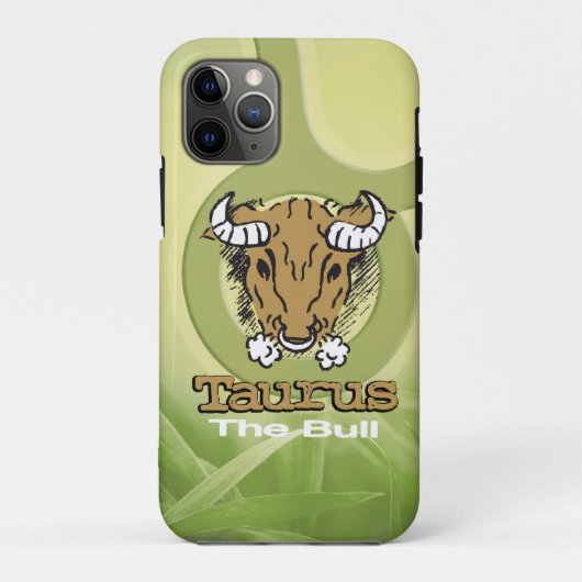 Coques Case-Mate iPhone Taurus signe terrestre zodiaque brun vert (Dos)