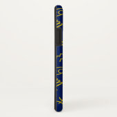 Coques Case-Mate iPhone Taurus Zodiac+Astrologie Symboles Motif Or+Blues (Dos/Droite)