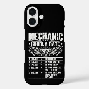 Coques iPhone 16 Taux Horaire Mécanicien Drôle Auto Mécanicien Voit