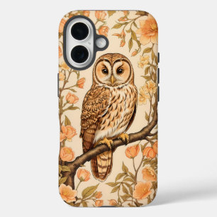 Coques iPhone 16 Tawny Owl Peach Blossoms William Morris Inspiré