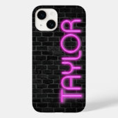 Coques Case-Mate iPhone TAYLOR En Lumière Néon ROSE (Verso)
