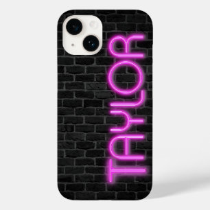 Coque Pour iPhone 14 TAYLOR En Lumière Néon ROSE