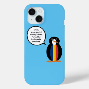 Coque Pour iPhone 15 Tchadien Parlant Mme Penguin Personnalisée