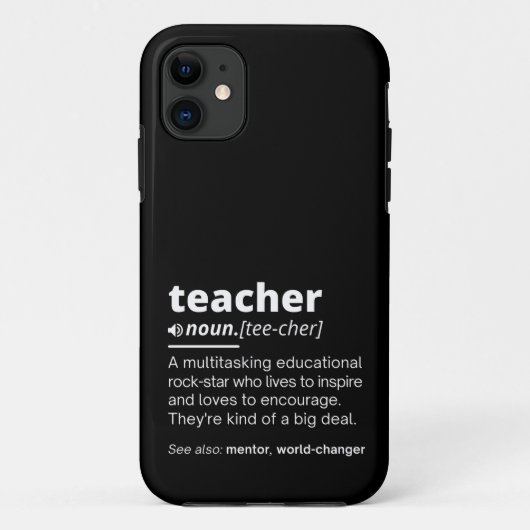 Coques Case-Mate iPhone Teacher Definition - Funny Teaching School Teacher (Dos)