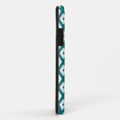 Coques Case-Mate iPhone Teal and white diamond pattern (Dos/Droite)