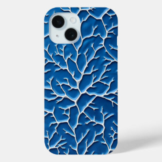 Coque Pour iPhone 15 Teal Branch Texture iPhone Case Modern Design