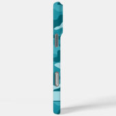 Coques Case-Mate iPhone Teal Camouflage Personalized (Verso / Droite)