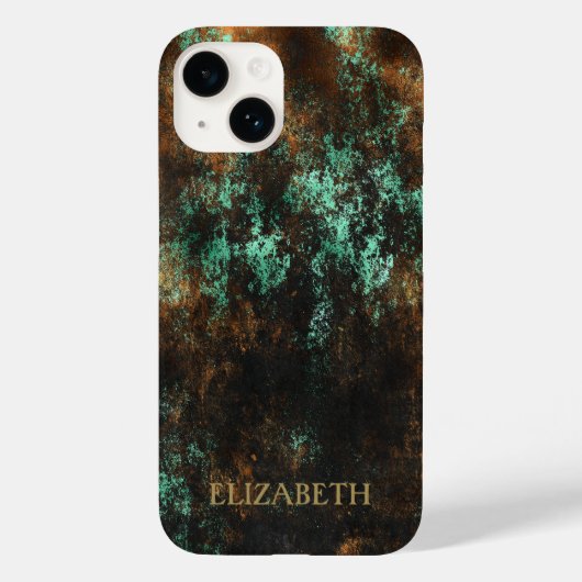 Coques Case-Mate iPhone Teal Cooper Patina Métallisé (Verso)