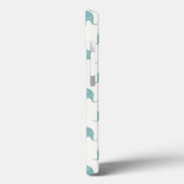 Coques Case-Mate iPhone Teal Cute Elephant Pattern (Verso / Gauche)
