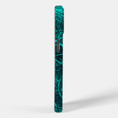 Coques Case-Mate iPhone Teal Electric Energy Web Fractal Art (Verso / Droite)