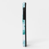 Coques Case-Mate iPhone Teal et motif urbain bleu vert de Camoflage (Dos/Gauche)