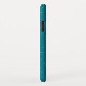 Coques Case-Mate iPhone Teal et notes blanches de musique de clef triple (Dos/Droite)