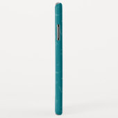 Coques Case-Mate iPhone Teal et notes blanches de musique de clef triple (Dos/Droite)