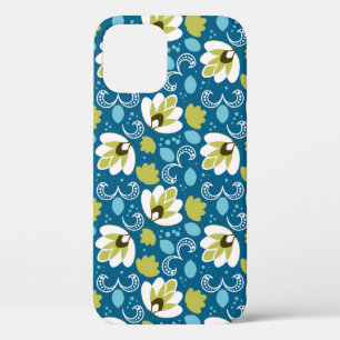 Case-Mate iPhone Case Teal Floral Art Paisley Gardener Green Leaves