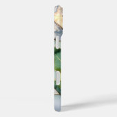 Coques Case-Mate iPhone Teal Green Leaf Stained Glass Phone Case (Verso / Droite)