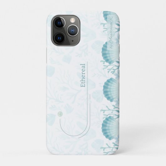 Coques Case-Mate iPhone Teal Oceanic Pearls Personalised (Dos)