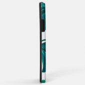 Coques Case-Mate iPhone Teal Tropical Monstera Leaf Seamless Pattern Art (Dos/Droite)