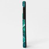 Coques Case-Mate iPhone Teal Tropical Monstera Leaf Seamless Pattern Art (Dos/Gauche)