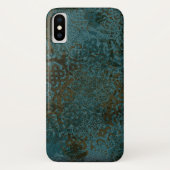 Coques Case-Mate iPhone Teals estampillés verts et design celtique noir (Dos)