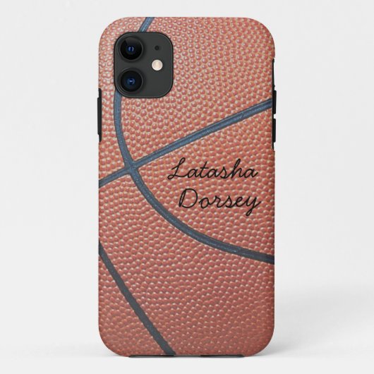 Coques Case-Mate iPhone Team Spirit_Basketball texture_Autograph-Style (Dos)