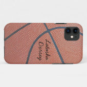 Coques Case-Mate iPhone Team Spirit_Basketball texture_Autograph-Style (Dos (Horizontal))