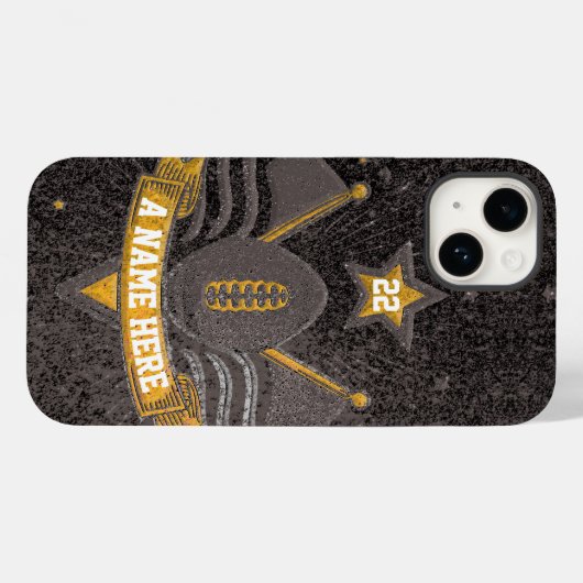 Coques Case-Mate iPhone Team Sports Black & Gold Parties scintillant Colle (Verso (horizontal))