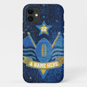 Case-Mate iPhone Case Team Sports Blue & Gold Parties scintillant Colleg