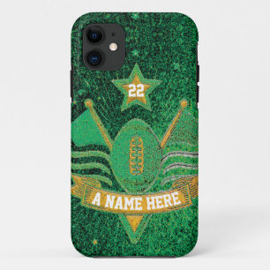Case-Mate iPhone Case Team Sports Green & Gold Parties scintillant Colle