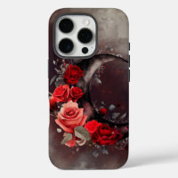 Técherie | Lune de croissant avec des roses rouges