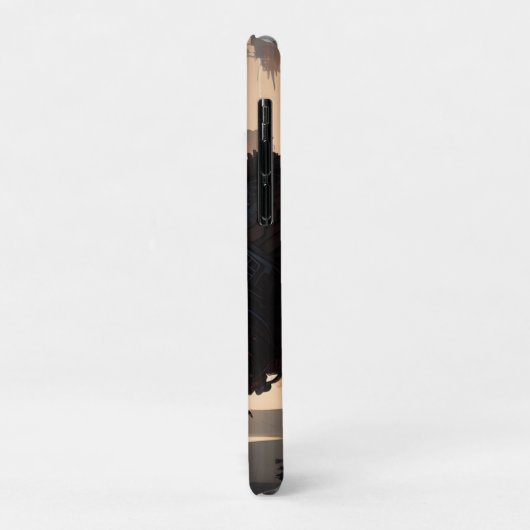 Coques Case-Mate iPhone "Techno-Feathers : Le robot futuriste Emu" (Dos/Gauche)