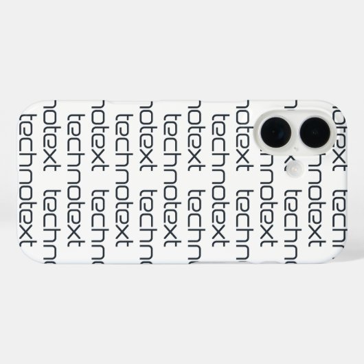 Coques Case-Mate iPhone Technotext Techno Text Logo (Verso (horizontal))