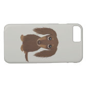 Coques Case-Mate iPhone Teckel brun chocolat à cheveux longs mignon (Dos (Horizontal))