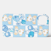 Coques Case-Mate iPhone Teddy bear check pattern (Verso (horizontal))