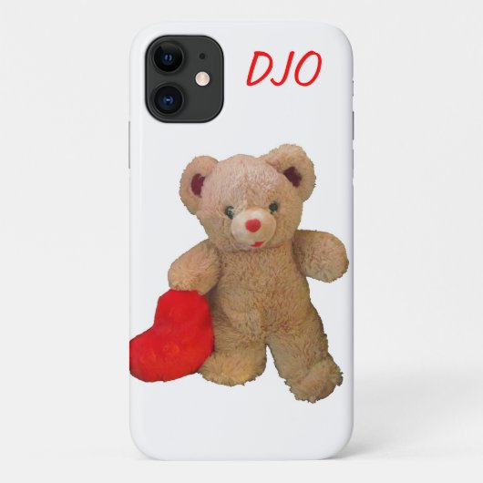 Coques Case-Mate iPhone Teddy Bear et Big Red Heart (Dos)