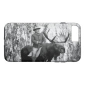 Coques Case-Mate iPhone Teddy Roosevelt montant une caisse d'orignaux de (Dos (Horizontal))