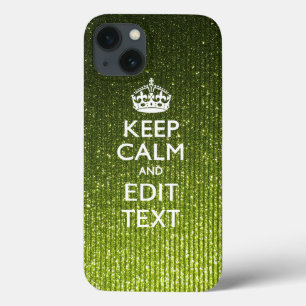 iPhone 13 Case Teinte verte Conserver le calme de votre texte