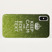 Coques Case-Mate iPhone Teinte verte Conserver le calme de votre texte (Dos (Horizontal))