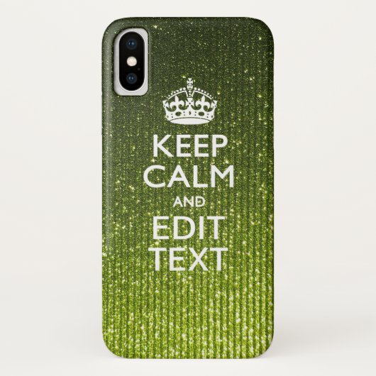 Coques Case-Mate iPhone Teinte verte Conserver le calme de votre texte (Dos)