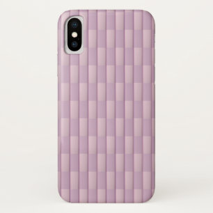 Coque iPhone X Teintes claires de rayures abstraites géométriques